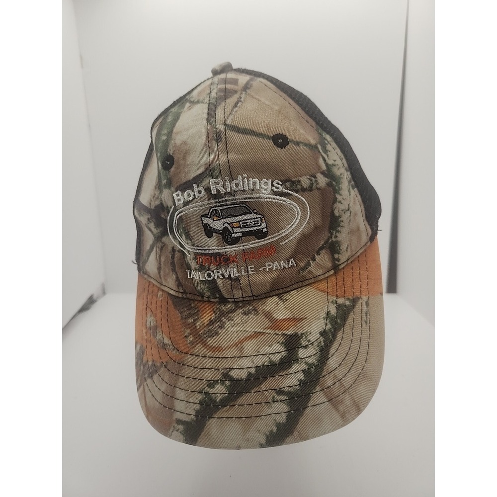 bob ridings camo snapback hat truck farm  Taylorville Pana